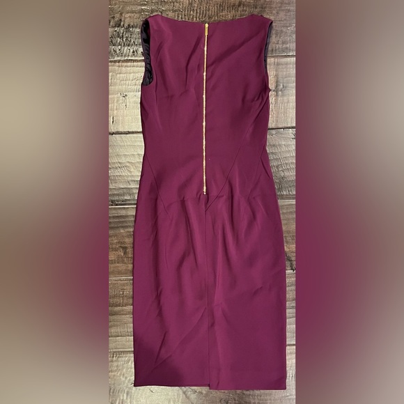 Elie Tahari Sheath Dress Matasha Size 0 Color: Purple/Plum - Picture 5 of 7
